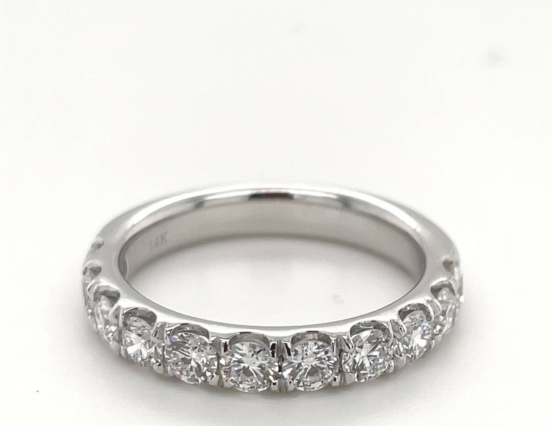 Ladies 14kt White gold Diamond Anniversary Band.